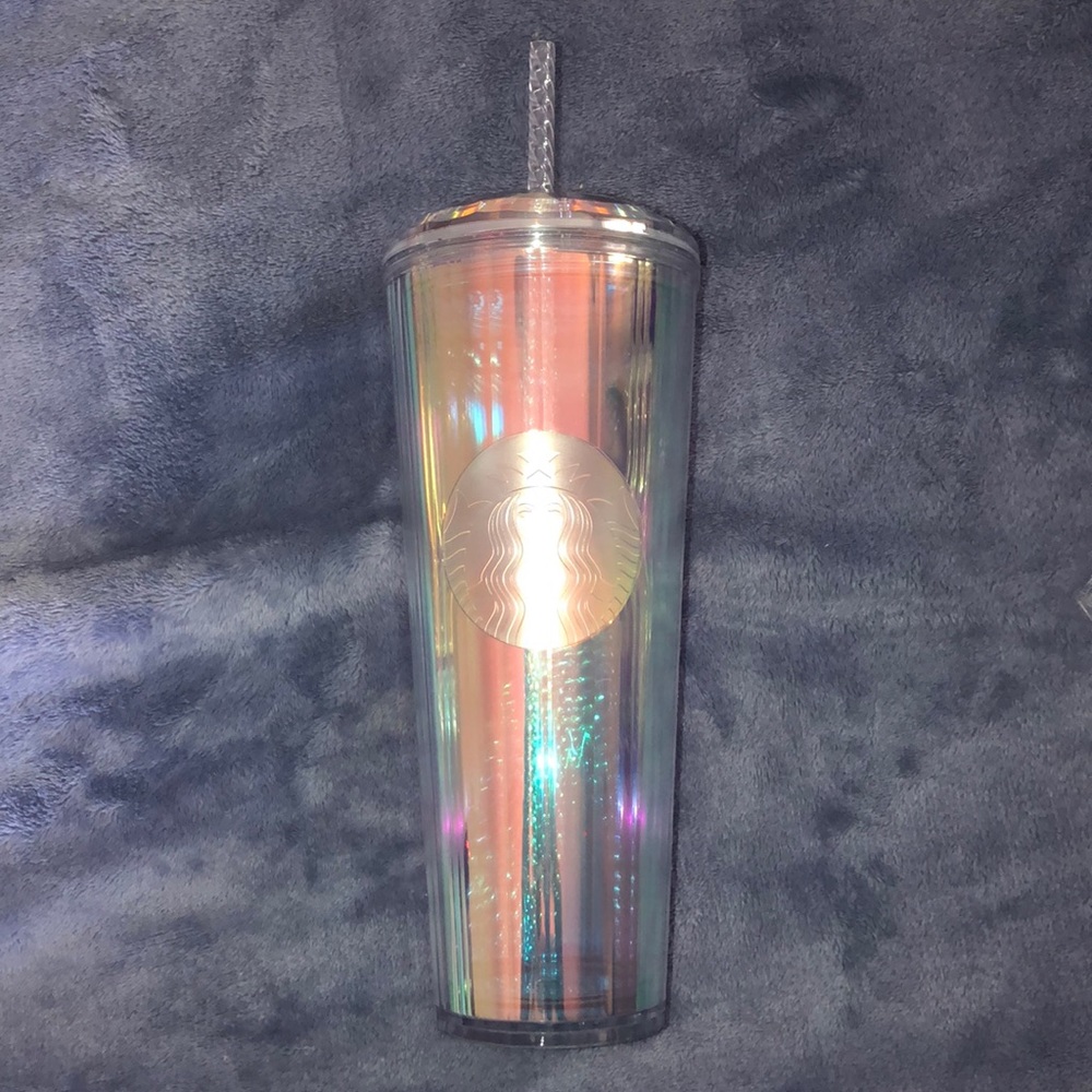 Clear iridescent Starbucks tumbler NWT 2020